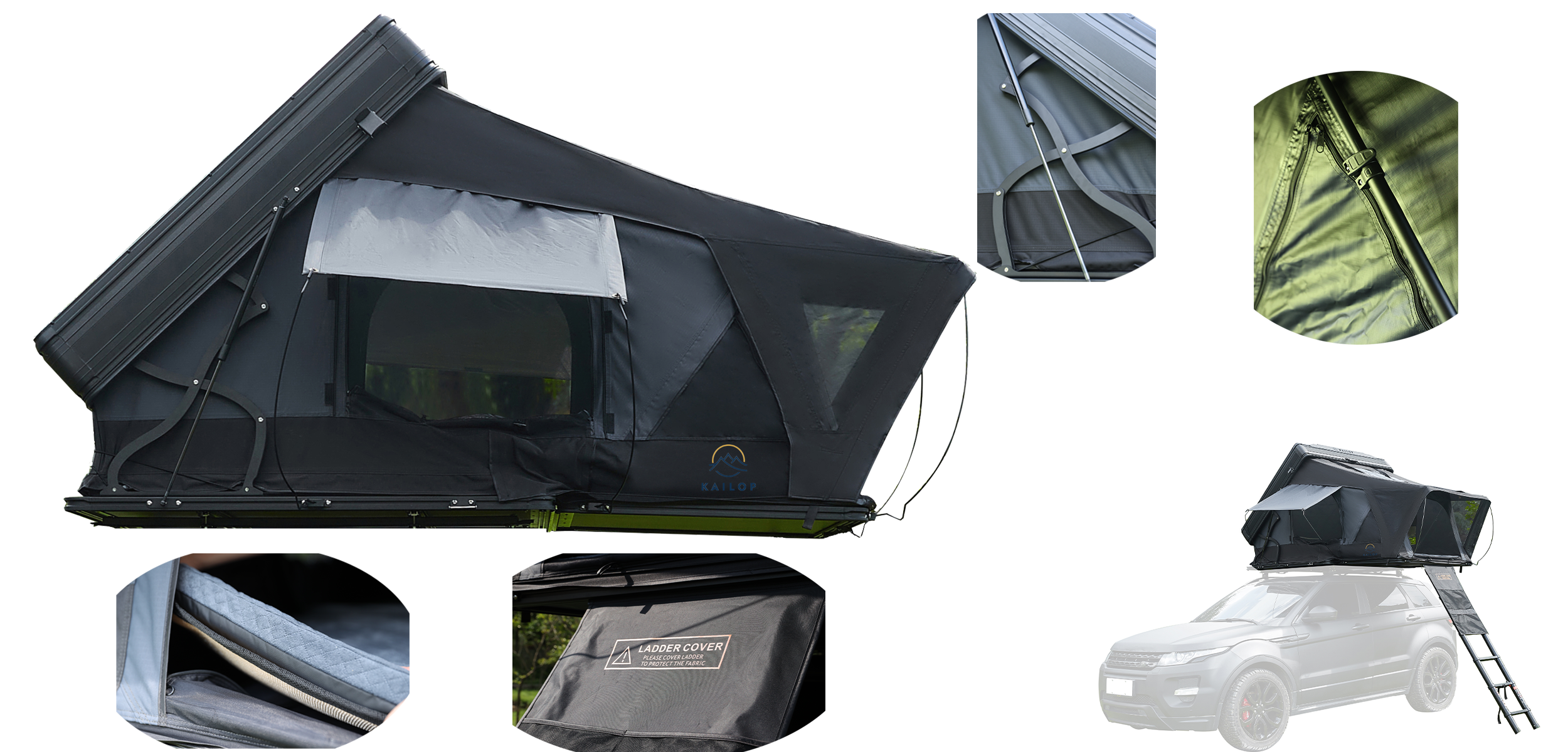 Kailop Abenteuer 2.0 Hardshell-Dachzelt mit vielen Highlights, leicht verständliches Zelt