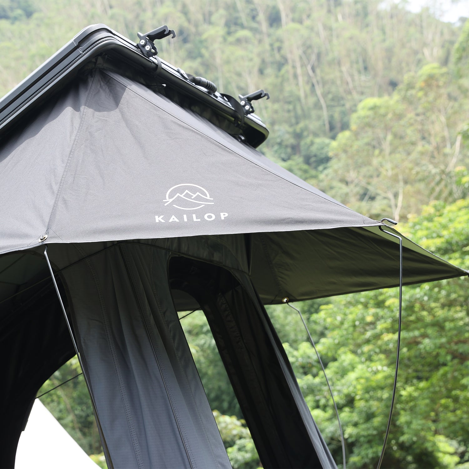 Kailop Abenteuer 1.0 Hardshell-Dachzelt mit breitem, wasserdichtem Ripstop-Regenverdeck für Allwetter-Campingschutz