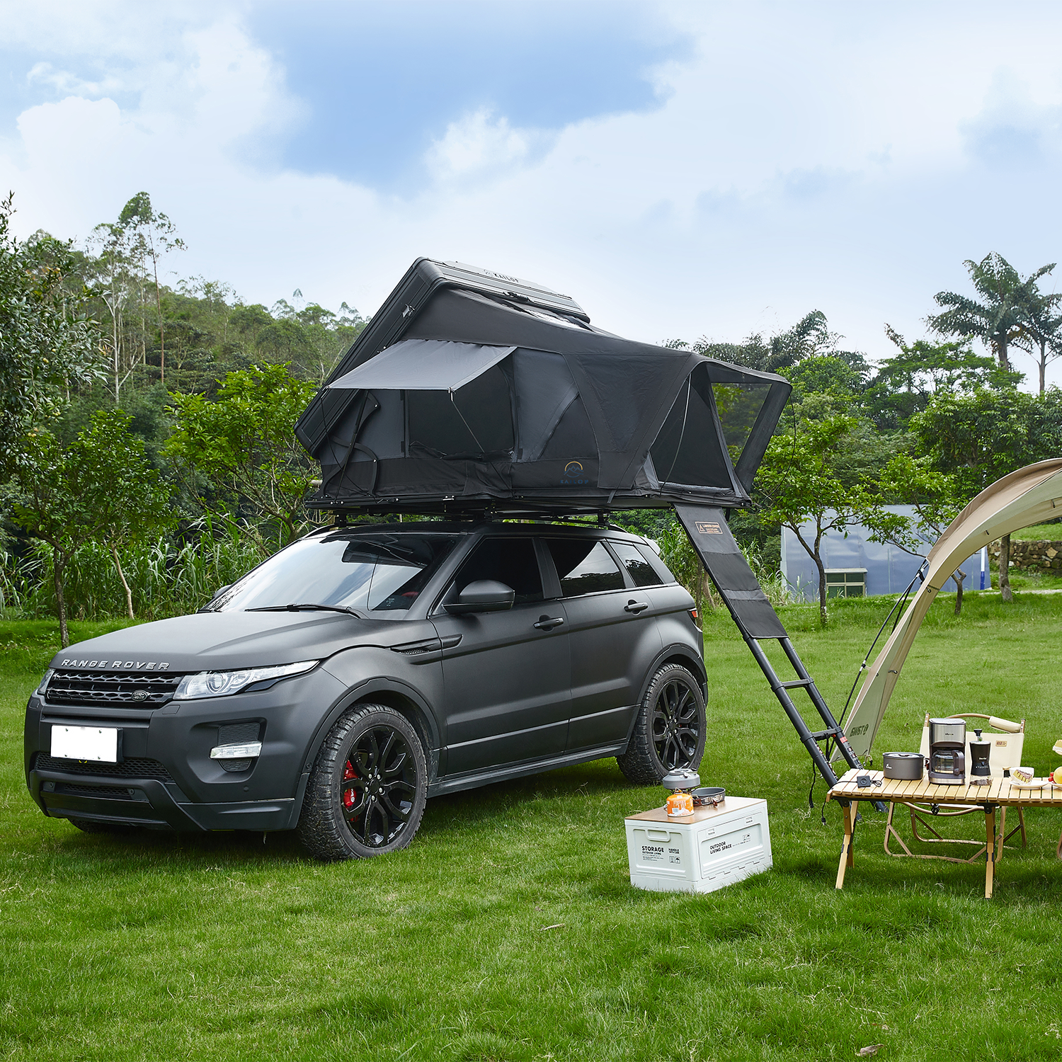 Kailop Abenteuer 2.0 Hartschalendachzelt für SUVs und andere Fahrzeuge für einfaches Camping für 2-3 Personen
